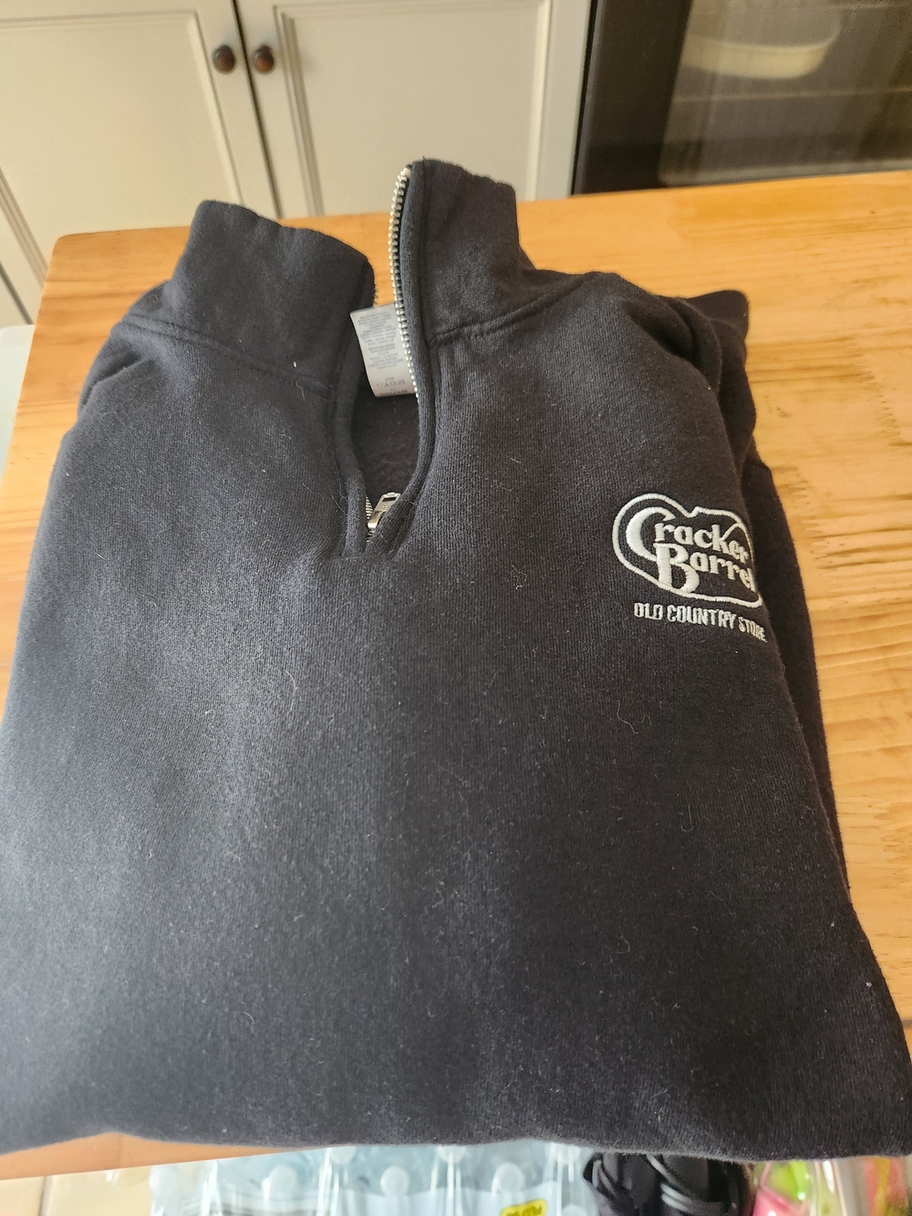 Cracker Barrel Black Half-Zip Pullover Sweatshirt - Men's
